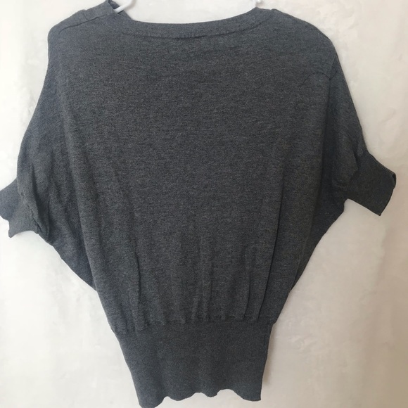 Ann Taylor loft blouse short sleeve XS , gray - Picture 3 of 4